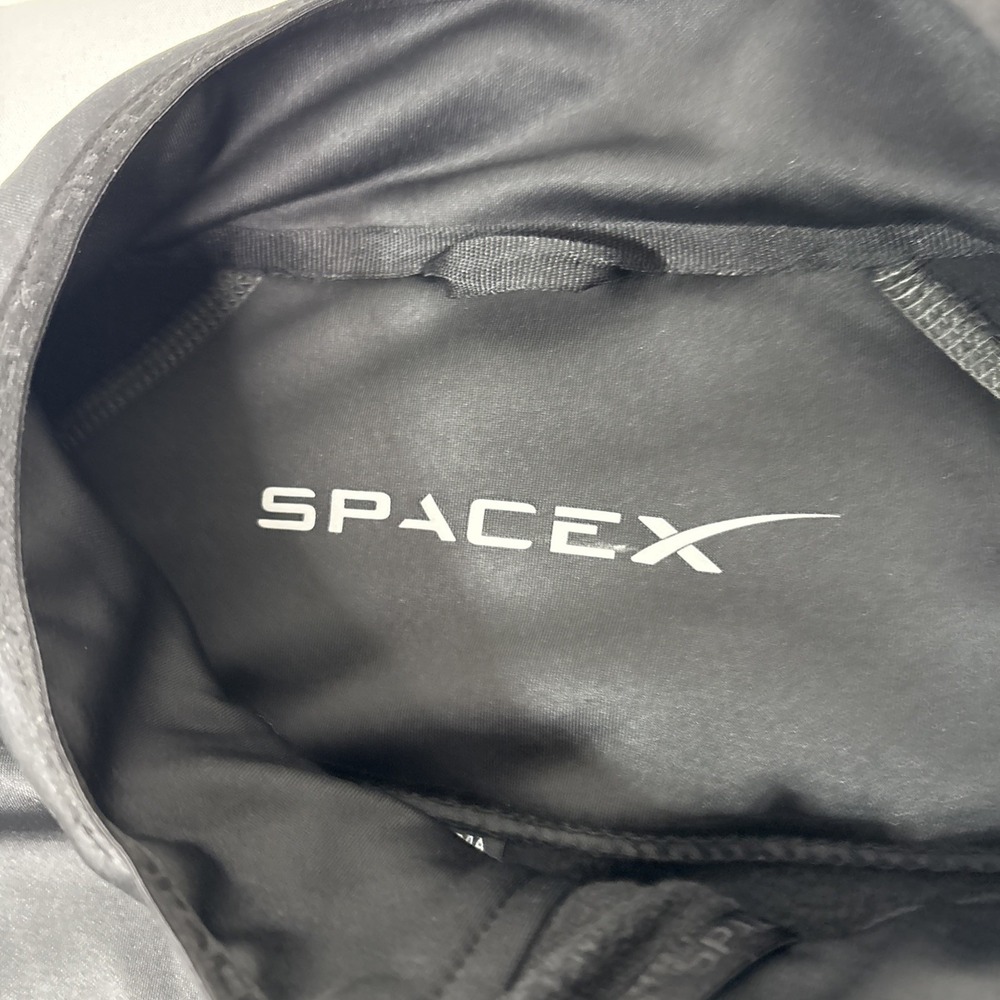 Official SpaceX Men's Stretch Fleece Black Soft Shell Jacket Full Zip 3XL - Picture 7 of 11